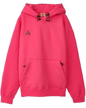 Nike Acg Pullover Hooded Sweatshirt "Rush Anthracite" Bq3453 667" - Black