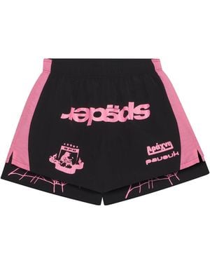 Sp5der Soccer Double Layer Shorts 570" - Black