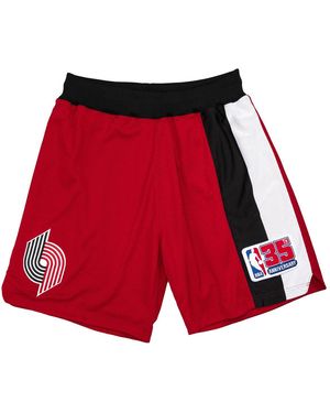 Mitchell & Ness Nba Authentic Shorts Trail Blazers 80 "Trail Blazers" Ashrsb19008 Ptbscar80" - Red