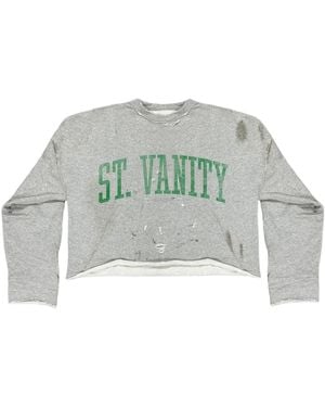 SAINT VANITY Gator Crewneck Shirt Sv048" - Grey