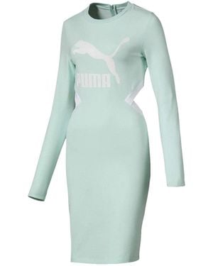 PUMA Classics Logo Tight Dress "Fair Aqua" 578057 34" - Black