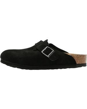 Birkenstock Boston Suede 1027142" - Black