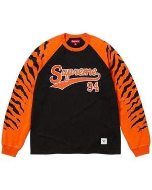 Supreme Tiger Raglan Long Sleeve Shirt "Ss26 - Black