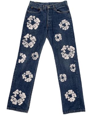 DENIM TEARS Levi's Cotton Wreath Jean "Dark Wash" Dt521" - Black