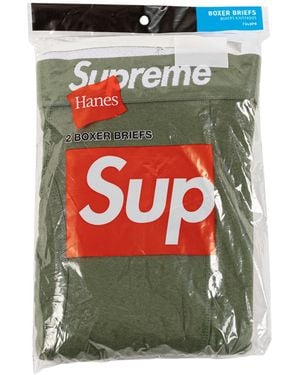 Supreme Hanes Boxer Briefs (2 Pack) "Ss22" Su11466" - Black