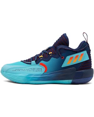 adidas Dame 7 Extply "Dark/Pulse Aqua-Solar" H68606" - Blue