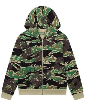 DENIM TEARS Cotton Wreath Zip Hoodie Dt116" - Green