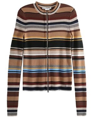 Acne Studios Striped Wool Cardigan Rw Wn Knit000009 Multi" - Black