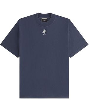 Kith Mockneck Vintage Sueded T-Shirt "Dark" 126" - Blue