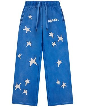 Kidsuper Patchwork Washed Sweatpant Ks001" - Blue