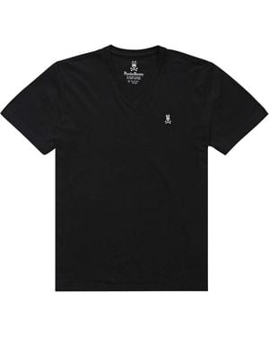 Psycho Bunny Classic V Neck B9U100Arpc Blk" - Black