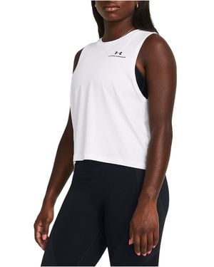 Under Armour Vanish Energy Crop Tank Top 1383654 100" - Black