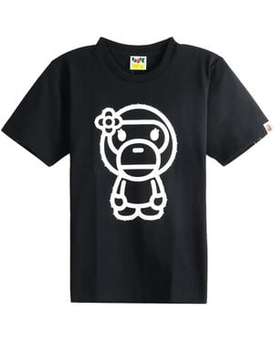 A Bathing Ape Crystal Stone Big Baby Lisa T-Shirt 2L80210025 Blk" - Black