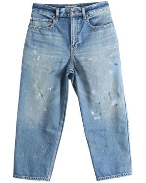 Balenciaga Jackie Capri Jeans "Stained" A001Nxtuw765760" - Blue