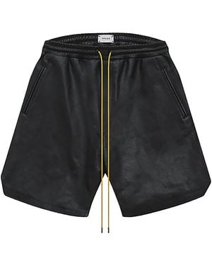 Rhude Ciesta Leather Shorts Rhps21H00000004" - Black