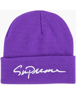 Supreme Classic Script Beanie "fw 18" - Purple