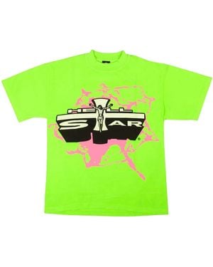 HELLSTAR Jesus Emblem T-Shirt "Lime Hsr111" - Green