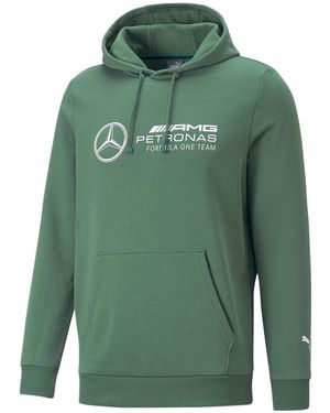 PUMA Mapf1 Mercedes Essential Fleece Hoodie "Deep Forest" 537313 14" - Green
