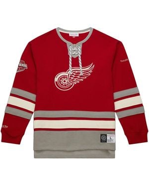 Mitchell & Ness Heritage Lace-Up Crew Current Logo "Nhl Wings" Fc8096 Drwscar" - Red