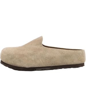 Birkenstock Amsterdam Wrapped Suede "Taupe" 1032516" - Black