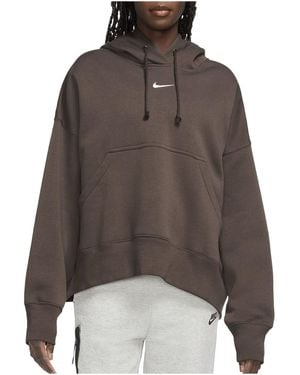 Nike Sportswear Phoenix Fleece Over-Oversized Pullover Hoodie "Baroque Sail" Dq5858 237" - Black