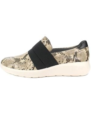 Clarks Kayleigh Slip-On "River Taupe Snake" 26155201" - Black
