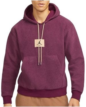 Nike Flight Heritage Pullover Hoodie "Bordeaux" Dc9584 610" - Purple