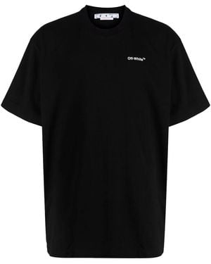 Off-White c/o Virgil Abloh Caravag Arrow Over Short-Sleeve T-Shirt Omaa038C99Jer00 51001" - Black