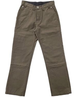 Chrome Hearts Leather Cross Patch Carpenter Trousers Chrm1713" - Black