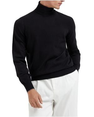 Brunello Cucinelli Wool Turtleneck Jumper Brun2852" - Black