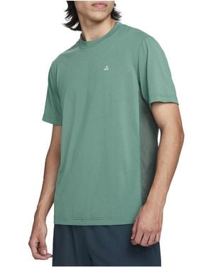 Nike Acg 'Goat Rocks' Dri-Fit Adv Uv Short-Sleeve Top "Bicoastal Vintage Summit" Fn8411 361" - Green