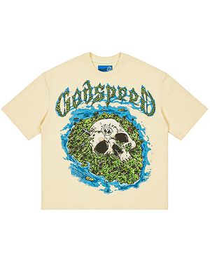 GODSPEED NEW YORK Skull Island 2 T-Shirt "Bone" Gs299" - Black