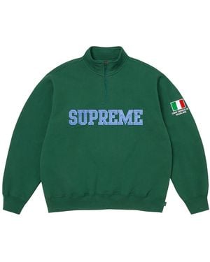Supreme Shop Flag Half Zip Pullover "Ss26 - Green
