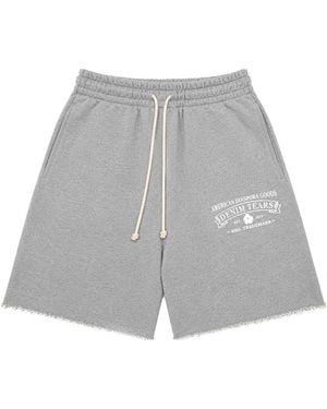 DENIM TEARS Adg Sweatshorts Dt638" - Black