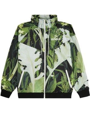 Nike Sportswear Jdi Windrunner Woven Floral Jacket Ck8075 083" - Green