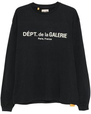 GALLERY DEPT. French Logo Lux Long-Sleeve T-Shirt "Washed" Gd171" - Black