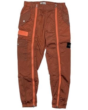 Stone Island Nylon Metal Garment Dyed Cargo Trousers Si22Fwpaot10701001" - Black