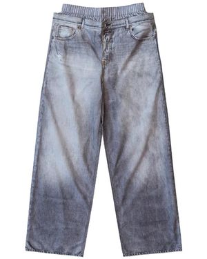 Acne Studios Printed Tromp L'Oeil Trousers Ak0918902" - Black