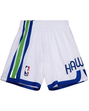 Mitchell & Ness Shorts "Nba Hawks 1970" Smsh3331 Aha70Pppwhit" - Black