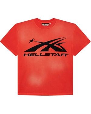 HELLSTAR Sport Logo Gel T-Shirt Hsr463" - Red