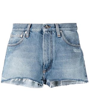Off-White c/o Virgil Abloh Corporate Denim Shorts Owyc002C99Den0054501" - Blue