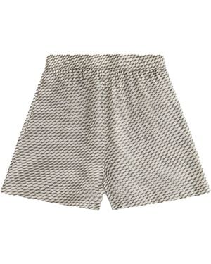 Kith Rayne Monogram Silk Short "Khaki" Khw060185 359" - Black