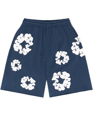 DENIM TEARS The Cotton Wreath Shorts Dt298" - Blue