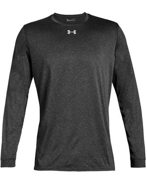 Under Armour Locker T-Shirt 2.0 Long Sleeve Shirt "Carbon Heather Metallic" 1305776 090" - Black