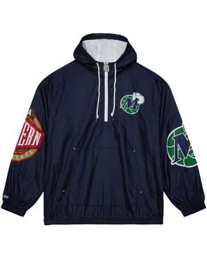 Mitchell & Ness Team Og 2.0 Anorak Windbreaker Mavericks Ojpo5527 Dmayypppnavy" - Blue