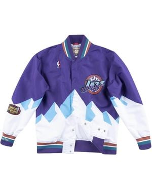 Mitchell & Ness Nba 75Th Anniversary Warm Up Jacket "Utah Jazz - Blue
