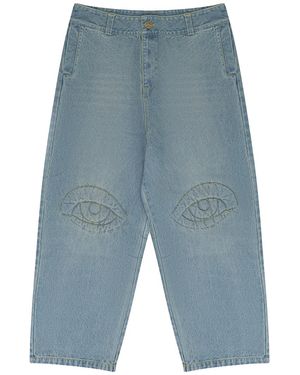 House of Errors Eye Pad Straight-Fit Jeans Hoe Ep Jns" - Blue