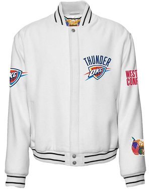 Jeff Hamilton Oklahoma City Thunder Wool Varsity Jacket Vegan Nba Okl Thu 106" - Black