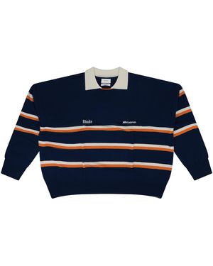 Rhude Striped Polo Rhd-Mtps-0184" - Blue