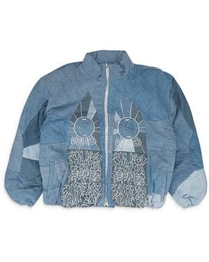 Who Decides War Embroidered Bomber 11300940008Aw23" - Blue